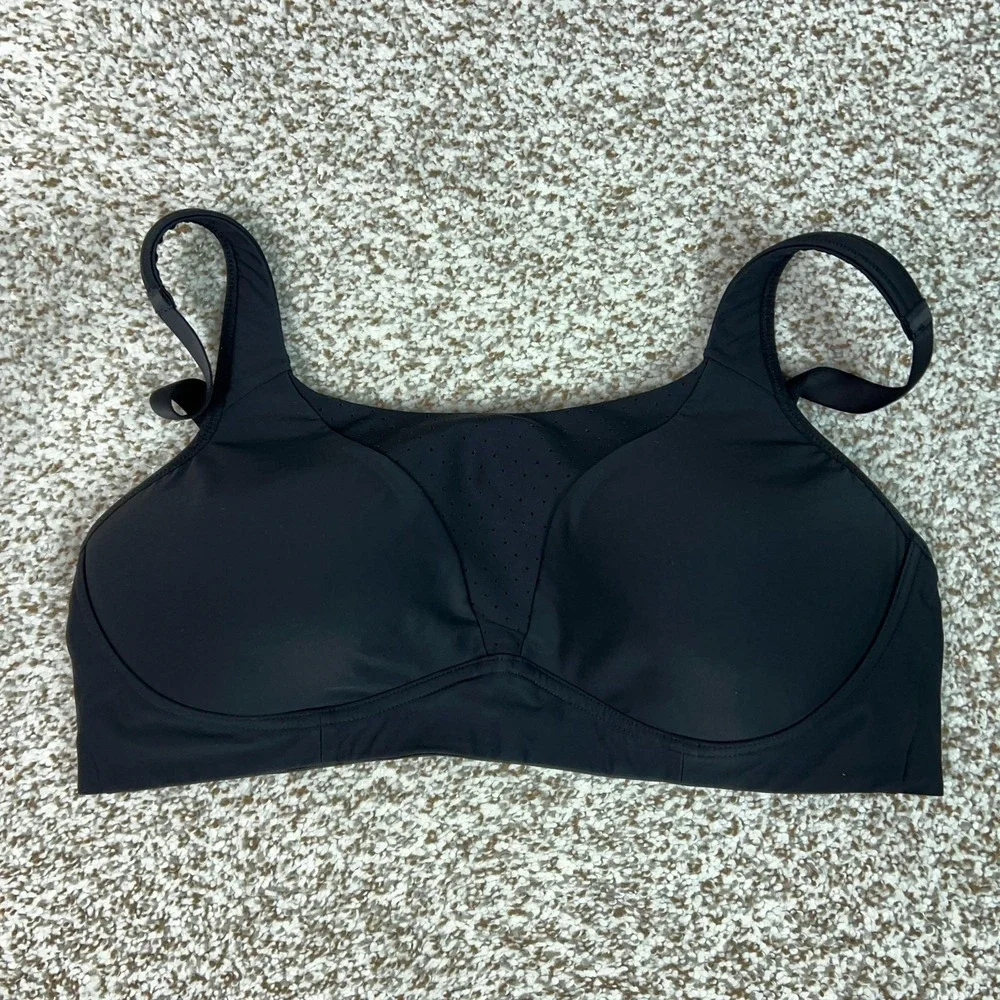 Lululemon Sports Bra Womens 32 Black Support Adjustable Hook Back‎ Workout Gym